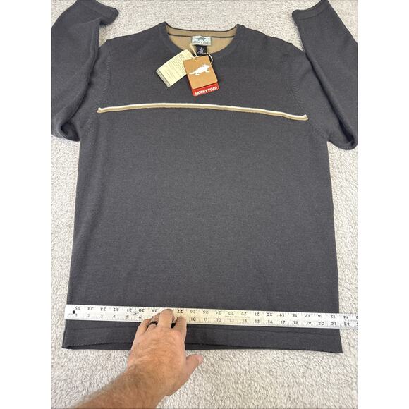 horny toad 100% Merino Wool Orlando Caviar Gray Size L NWT - Picture 4 of 9